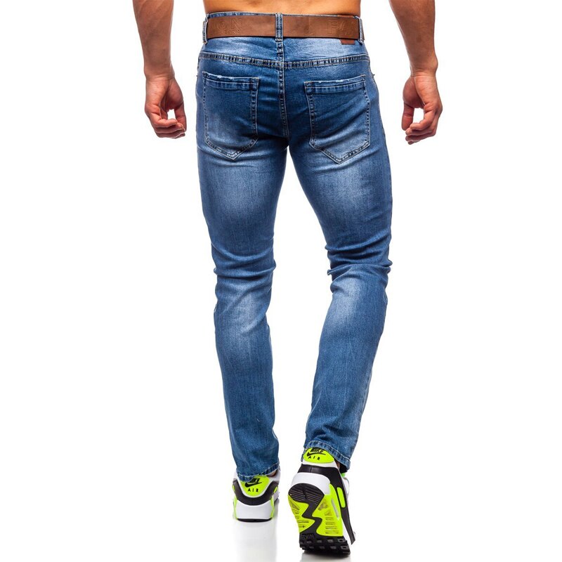 Jeans Men Spring and Autumn Eurocode Men's Straight Tube Business Casual Slim Jeans for Men