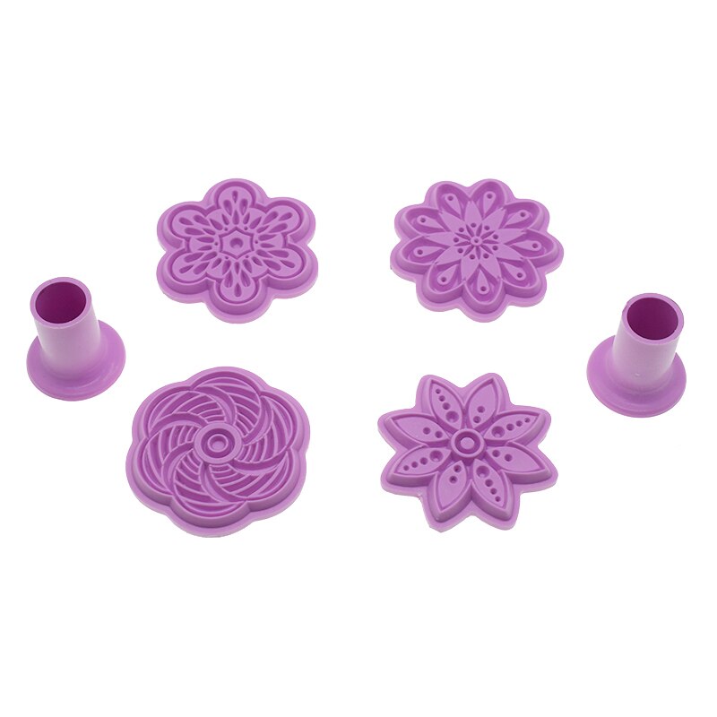 Polymer Clay Tool Embossing Plastic Stamp Mandala/snow/butterfly/flower Pattern Stammping Sheet Pottery Ceramic Texture Tools: 001