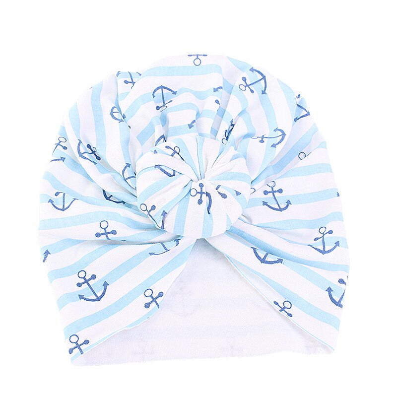 Baby Hair Cap For Sleeping American Cotton Donut Printing Turban Hat Elastic Bonnet Headband European Children's Hood: Type 10