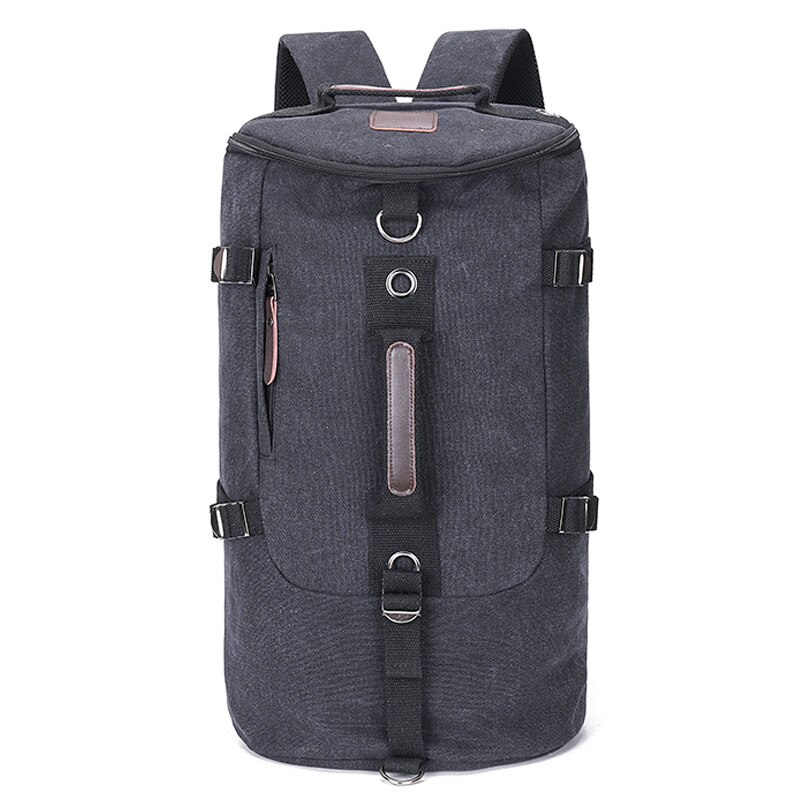 ¡Novedad! Mochila de gran capacidad, bolso de viaje para hombre, mochila de montañismo, equipaje para hombre, bolso de lona tipo Balde, bolso de hombro para hombre, mochila para exteriores: Black