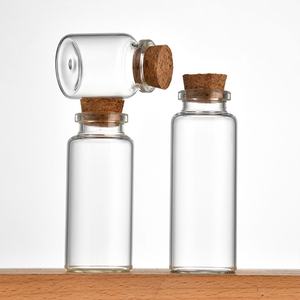 30 stk. 5ml 10ml 20ml 30ml 50ml klare glassflasker med korkpropper, ønskeflaske med melding, tom glassampulle, gjør-det-selv-dekorasjon