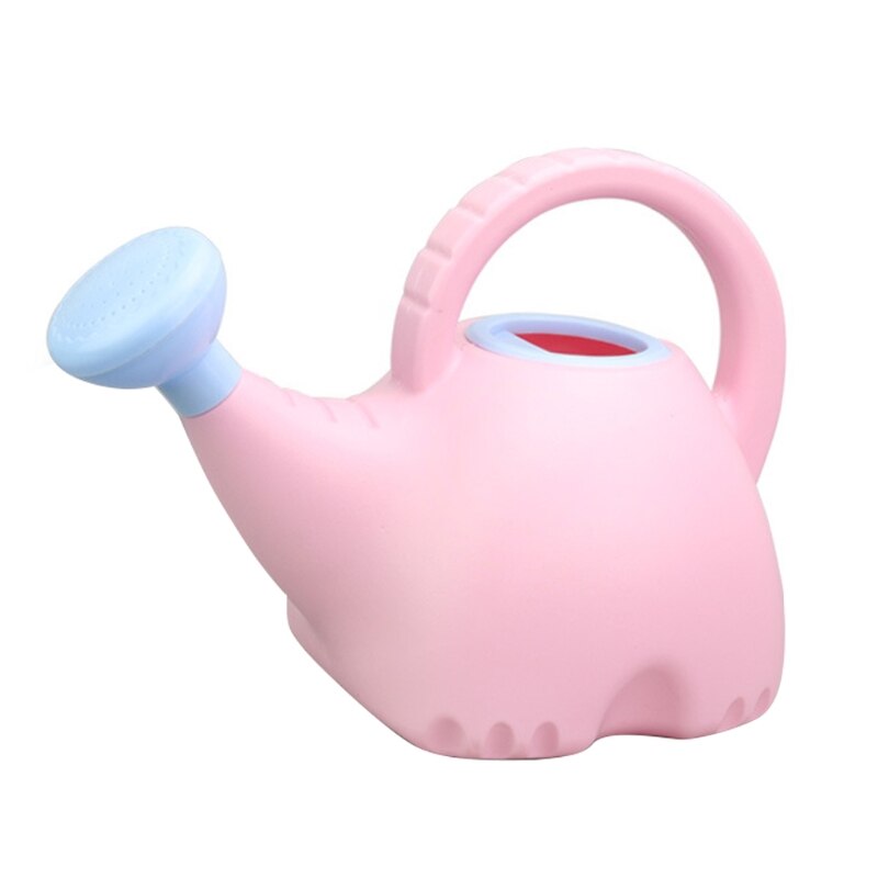 Regadera de elefante de dibujos animados para niños, botella de plástico de 1L, hervidor de agua largo para plantas, macetas de flores, hogar, Patio, césped
