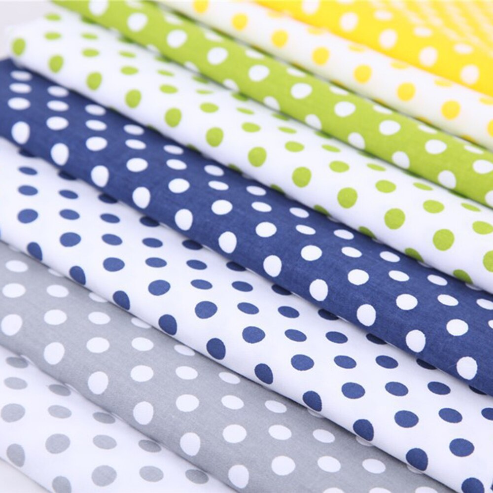 Handmade DIY Manual Circle Dot Pattern Cloth 8pcs DIY Cotton Fabrics Patchwork Group Plain Square Cotton Cloth 50*40cm