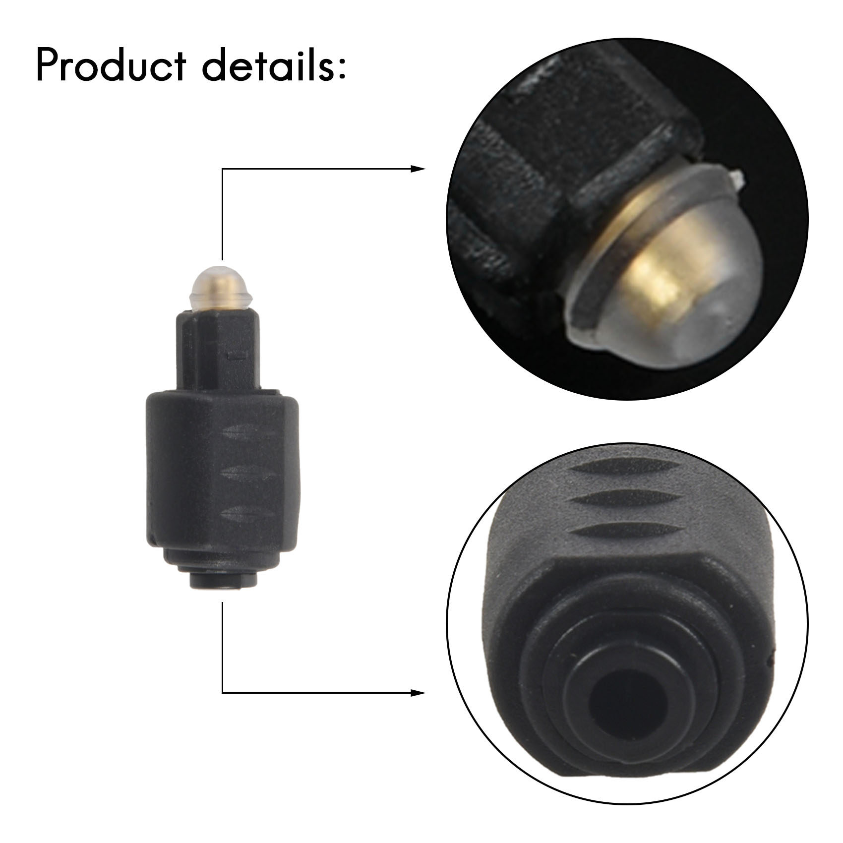 Mini optischer Audio--Adapter 3,5-mm-Buchse zum digitalen Toslink-Stecker für Verstärker