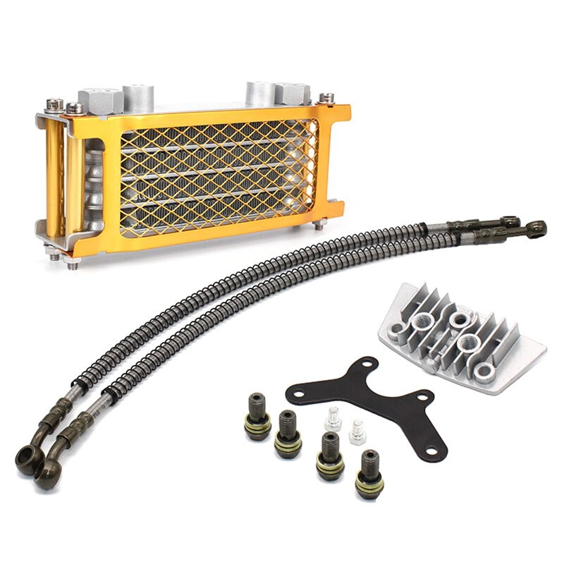 Radiateur d'huile moteur moto pour Loncin Zongshen Lifan Shineray Yinxiang Kayo Bosuer Xmoto 50CC 70CC 90CC 110CC: Yellow