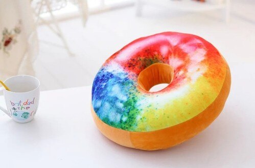 40 centimetri Divertente Ciambella Al Cioccolato Divano Cuscino del Sedile Di Natale Ciambelle Cuscino di Natale Kid Present Giocattolo di Riempimento del Cotone DEI PP Cura Della Mano Auto stuoie: 10
