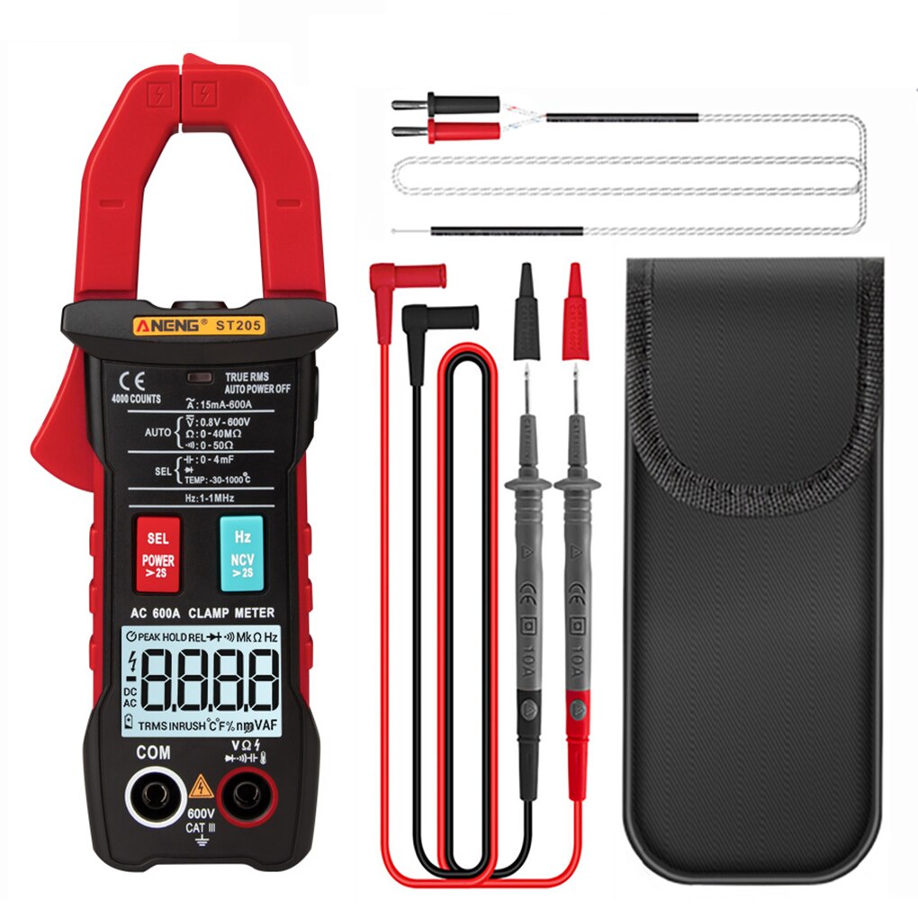 Digital Display 4000 Counts Multimeter Voltage Current Resistance Temperature Diode Measuring Device With Carrying Bag Tool
