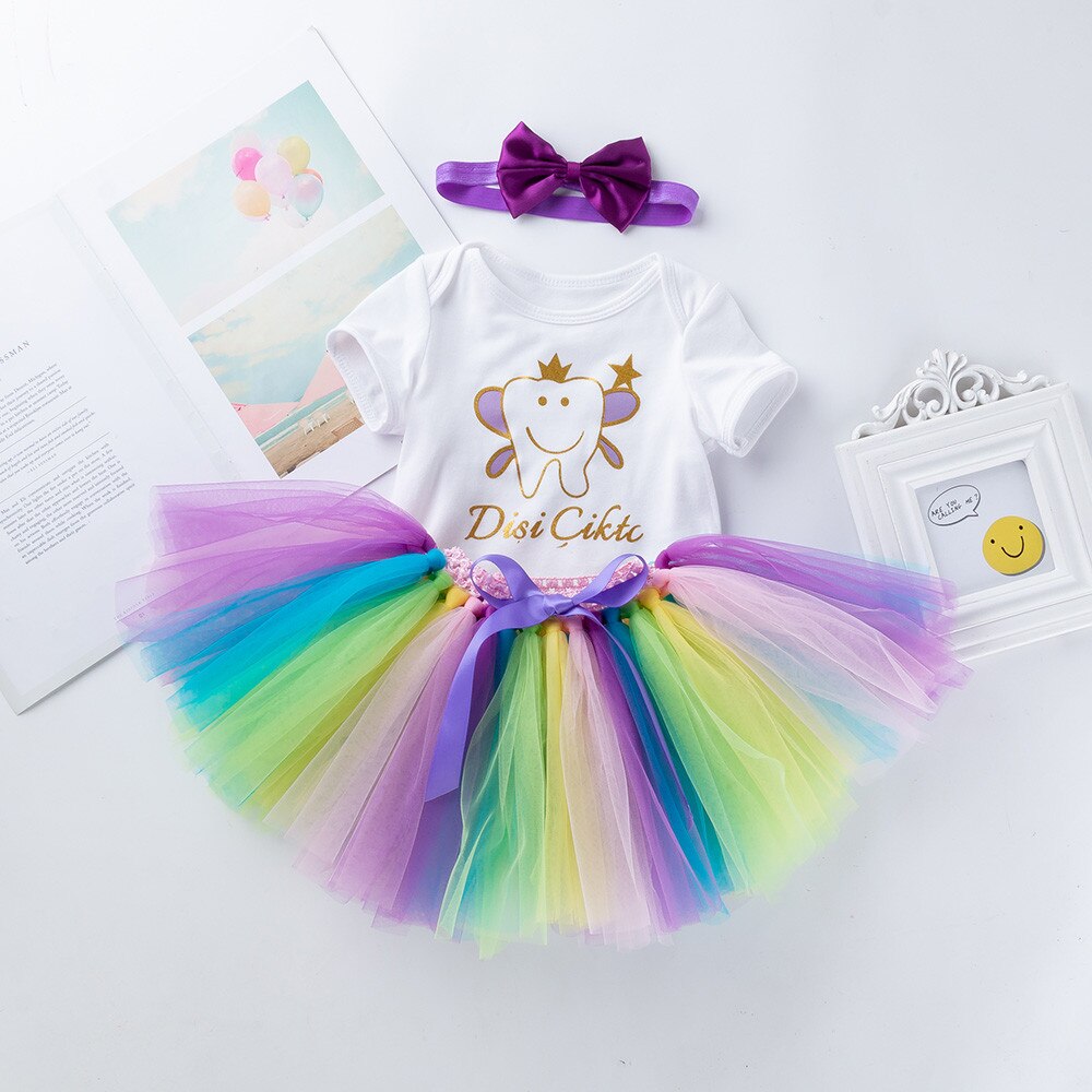 Meisjes Kids Peuter Tutu Rok set Party Dance Ballet Baby Kostuum Rok + Bow Haarspeld Set prinses Outfits Meisje kleding 45 #