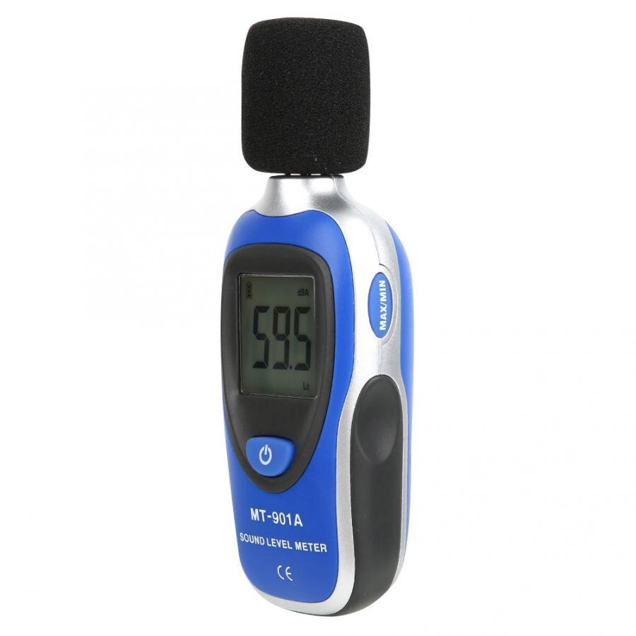 Probador de ruido MT-901A portátil, medidor de nivel de sonido Digital LCD, Detector de ruido, medición de Decibel de datos, 30-130dB