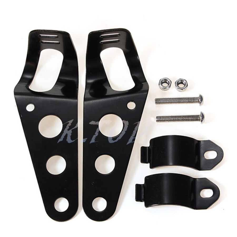 Zorbyz motorcykel sort universal streetfighter forlygte forlygte monteringsbeslag 28-34mm sorte gaffelører til suzuki triumph