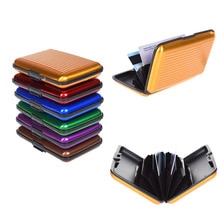 Funda rígida de aluminio para tarjetas de crédito, protector de escaneo Anti RFID para tarjetas de crédito, tarjetero femenino