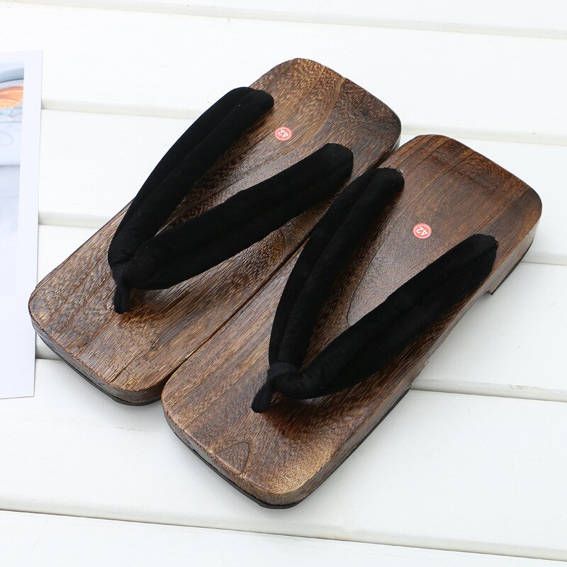 Verbrannt paulownia holz herren holz sandalen holz hausschuhe Japanischen COS manga ninja Krieger hausschuhe reine holz hausschuhe