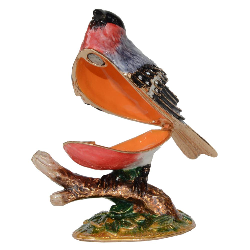 Bullfinch Bird Trinket Box, Recipiente De Jóias, Decoração De Metal, Presente De Natal Para Os Amantes, Home Tabletop