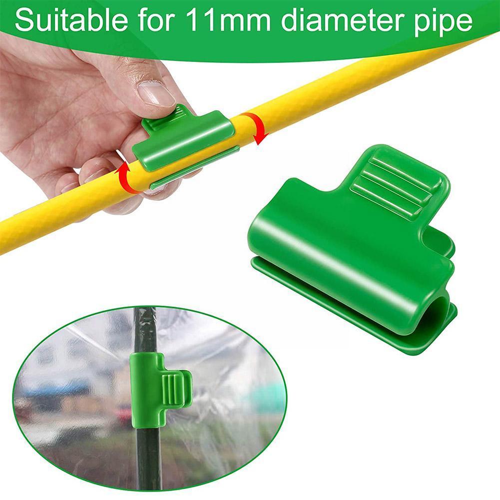 24/30pcs 11mm/16mm Pipe Clamps Greenhouse Clamp Clips Plant Stakes Snap Clamps Plastic Pipe Clamps For Garden Film Buckle C T6N6