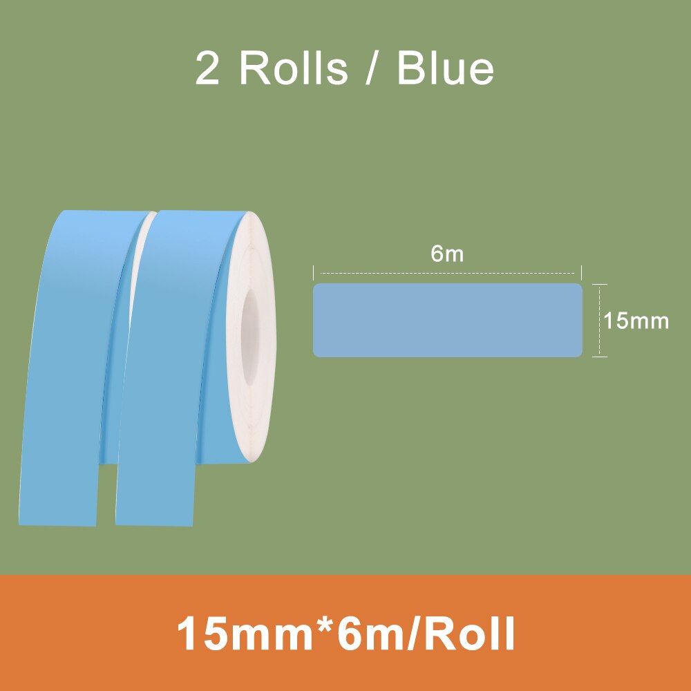 Supvan Mini Label Printer Paper Waterproof Anti-Oil Printing Label Price Label Pure Color Scratch-Resistant Label Sticker Paper: Blue Label F 2