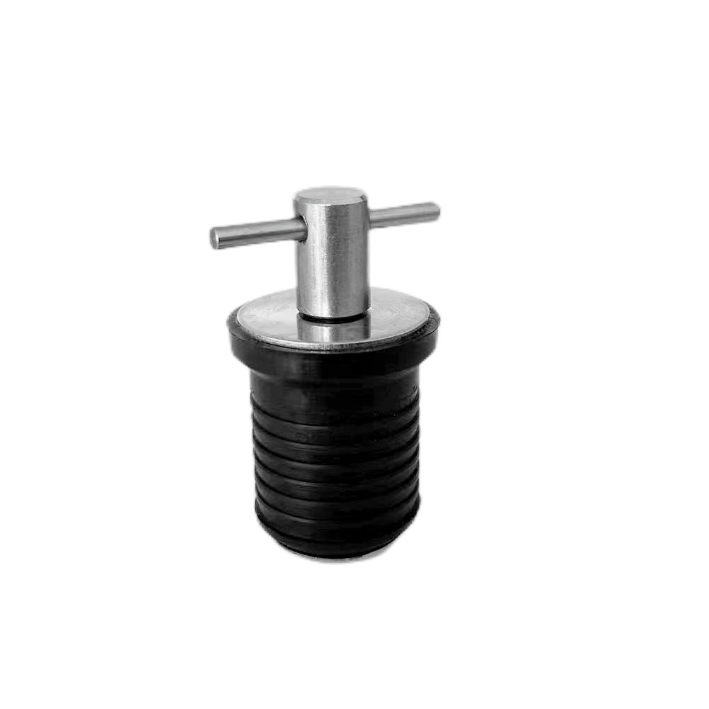 Bootsablassschraube 1'' oder 1-1/4''Gummi- und Edelstahlgriff Deckablassschraube passend für 25 mm 32 mm Loch Kajakfahren Beiboot Yacht