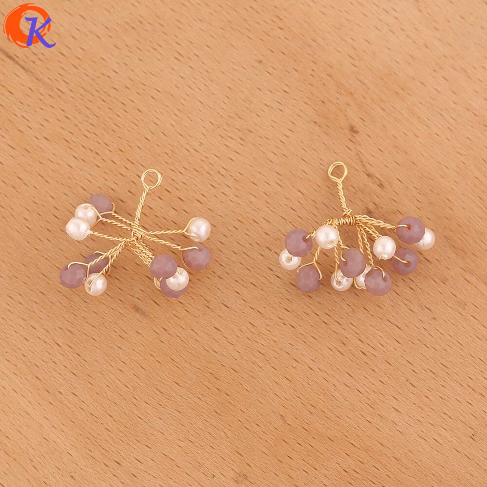 Hartelijke 20Pcs 23*25MM Sieraden Accessoires/DIY/Sieraden Maken/Hand Gemaakt/Bloem vorm/Zaad Kraal Charms/Oorbel Bevindingen: 7