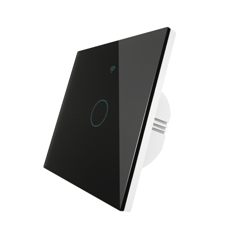 Smart Light Switch Glass Screen Touch Panel Voice Control Wireless Wall Switches Remote with Alexa Google Home 1/2/3 Gang: 04 1Gang