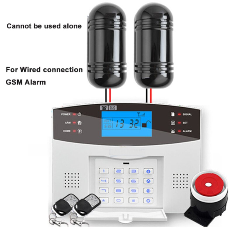 Waterproof Dual Beam Sensor Active Infrared Intrusion Detector IR 20m~150m Outdoor Perimeter Wall Barrier Fence for GSM alarm