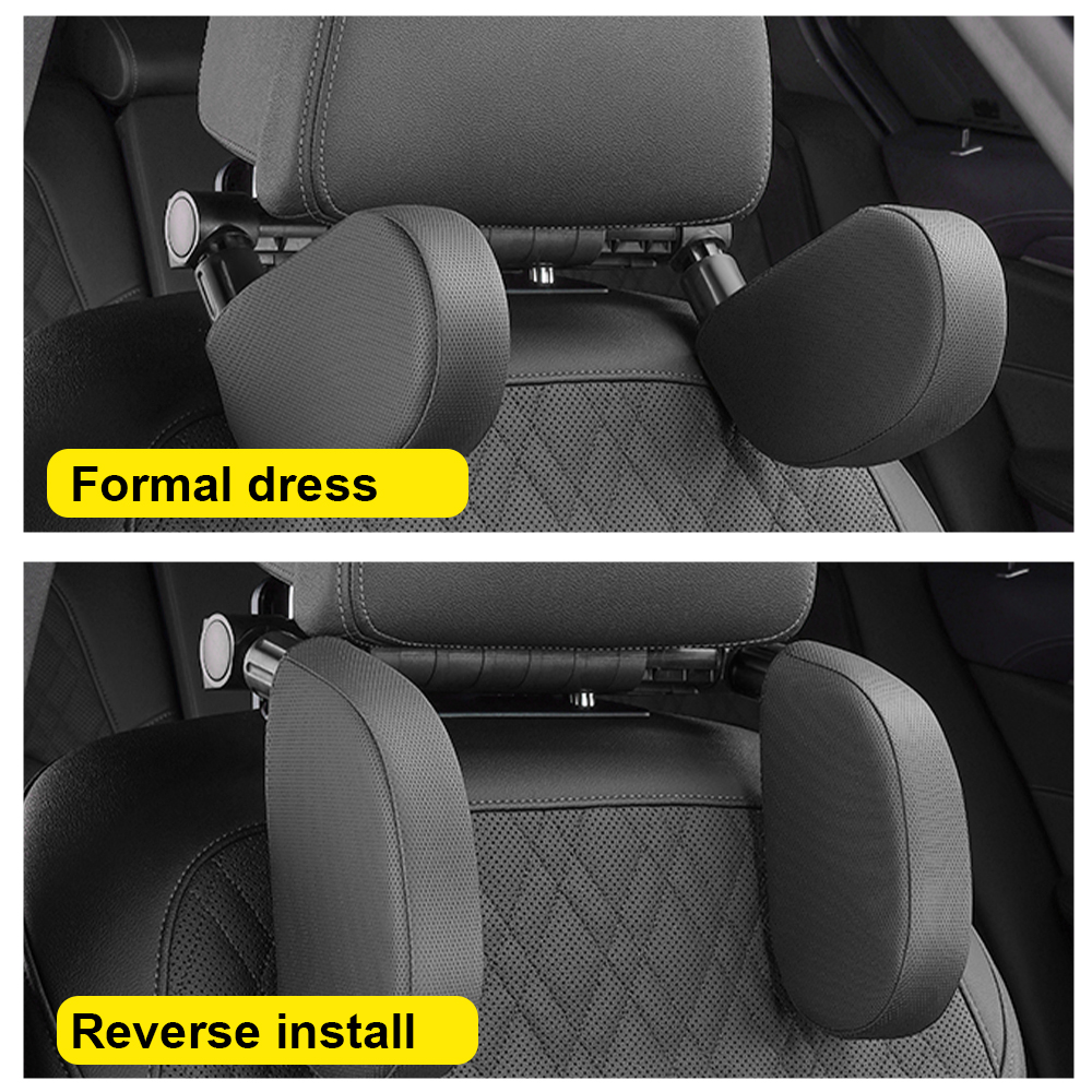 Auto-Kopfstützenkissen, Nackenkissen, seitliche Kopfstütze zum Schlafen, Memory-Schaum-Pad, Telefonhalterung, Halter, verstellbar, für Erwachsene und Kinder
