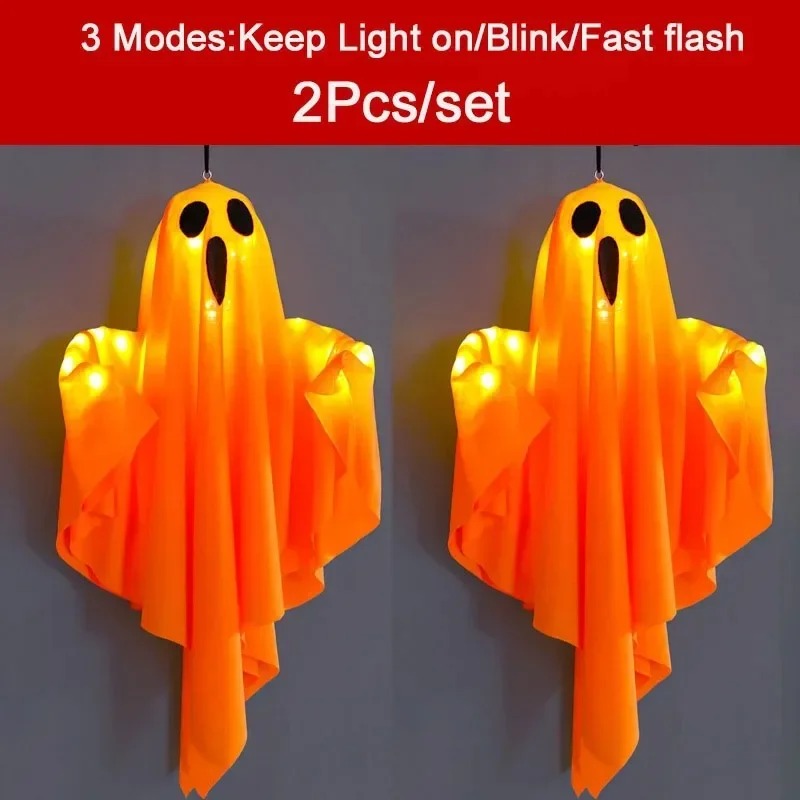 1/3/5PCs LED Glow Heks Ghost Party Halloween Decoratie voor Thuis Binnen Buiten Spookhuis Bar horror Opknoping Hanger Props: Bruin