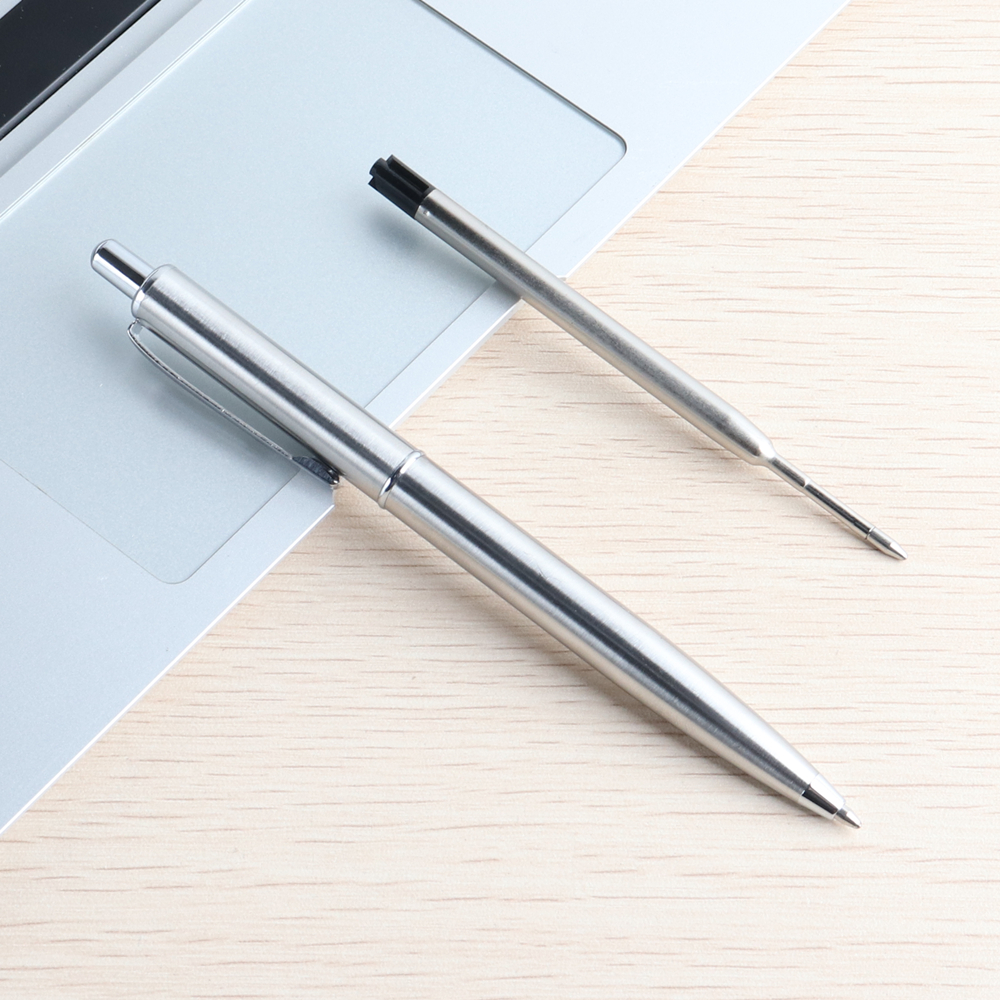 Luxury Metal Ballpoint Pen Writing 0.7mm Black Blue Ink Ball Point Pens Stationery School Office Supplies Business