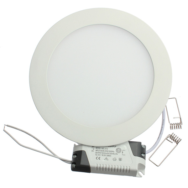 LED Downlight 3W 4W 6W 9W 12W 15W 25W AC110V 220V Ultra thin led ceiling recessed grid downlight slim round/square panel light: WHITE / 6w / Body Color