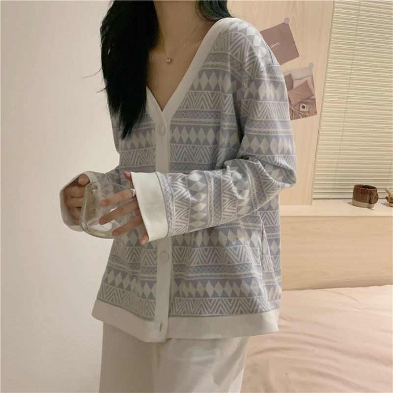 Ropa de aislamiento de guata espacial para mujeres embarazadas, pijamas gruesos para amamantar, ropa de maternidad para primavera y otoño