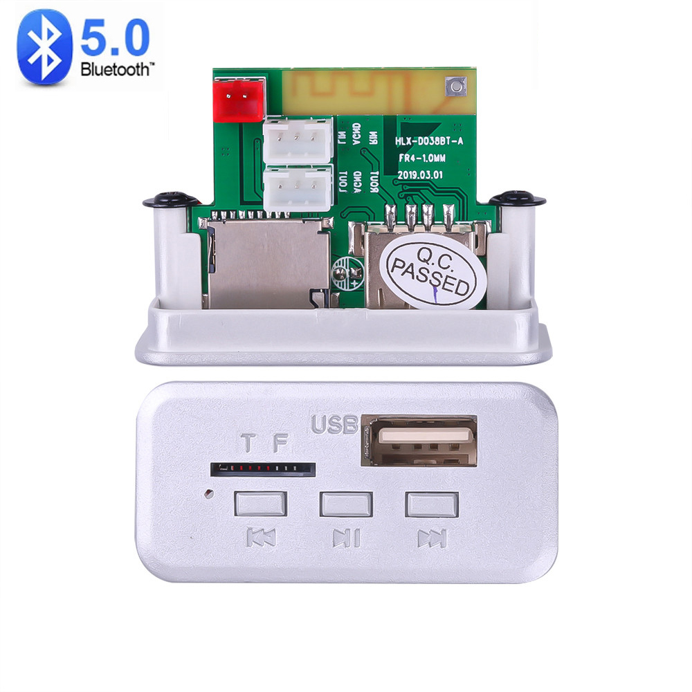 Reproductor de MP3 para coche, módulo de Radio DC 12V, Bluetooth 5,0, módulo de placa decodificadora de Mp3, Radio para coche, módulo FM inalámbrico manos libres, compatible con tarjeta TF