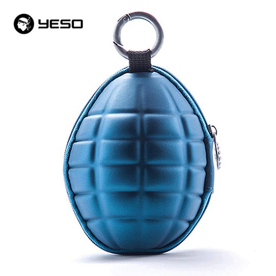 YESO Neue PU Männer Schlüssel Halter Geldbörsen Unisex Oval Kopfhörer Fall Tasche Haushälterin Für Schlüssel Organizer Geldbörse Für auto Schlüssel Tasche: Royal blue