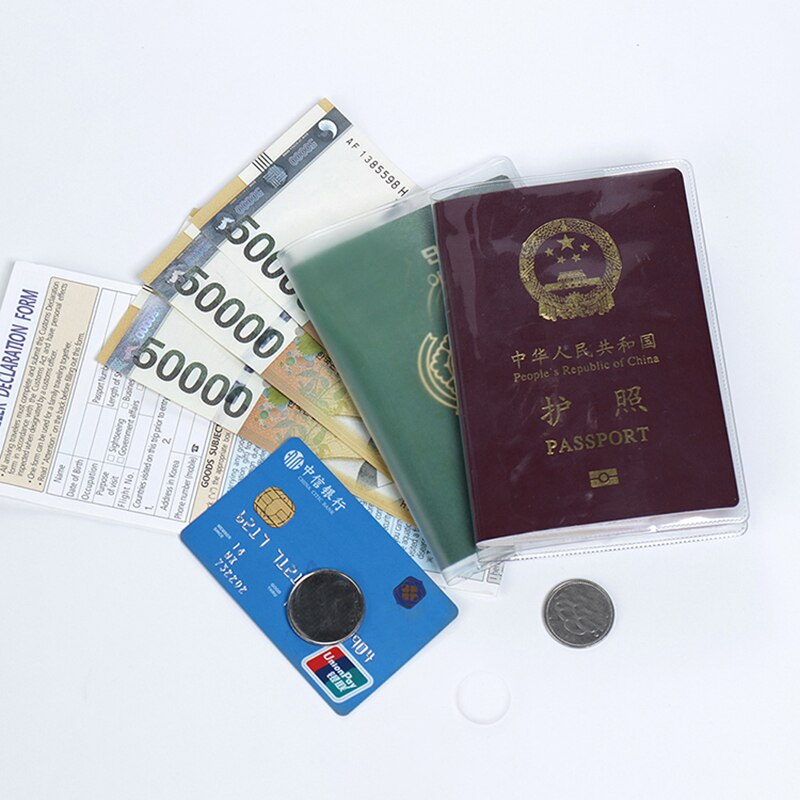 Rese Vattentät Passfodral Täckning Plånbok Transparent PVC ID-Kort Hållare