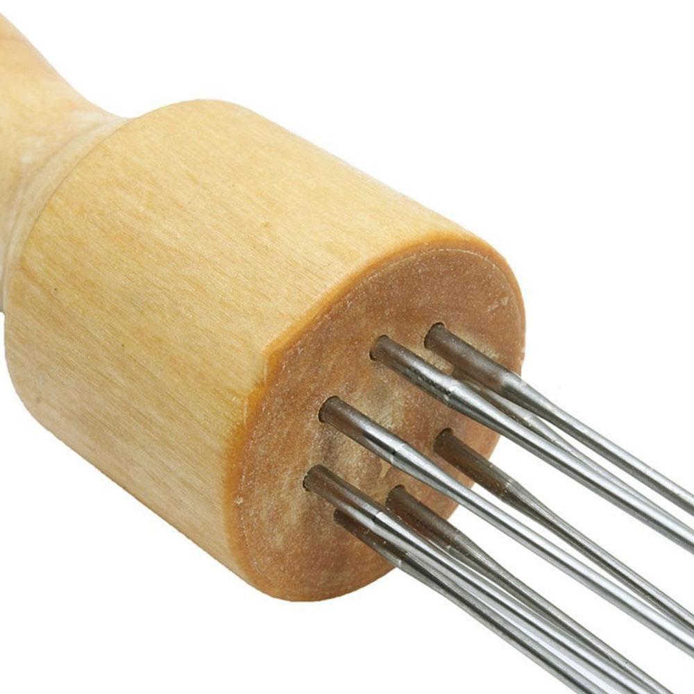 Diy filtnål med otte nåle værktøj håndværk uld filtsømme værktøj med massivt træ håndtag filt mere effektiv
