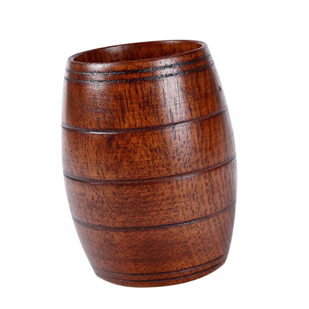 Wood Wooden Milk Beer Mug Tea Beer Cup Barrel Drink Mug Vintage
