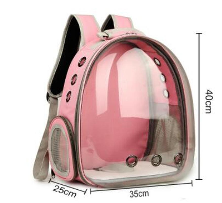 Sac à dos Portable respirant pour chat et chien, Transparent, pour voyage en plein air, pour animaux de compagnie, WJ829: Rose