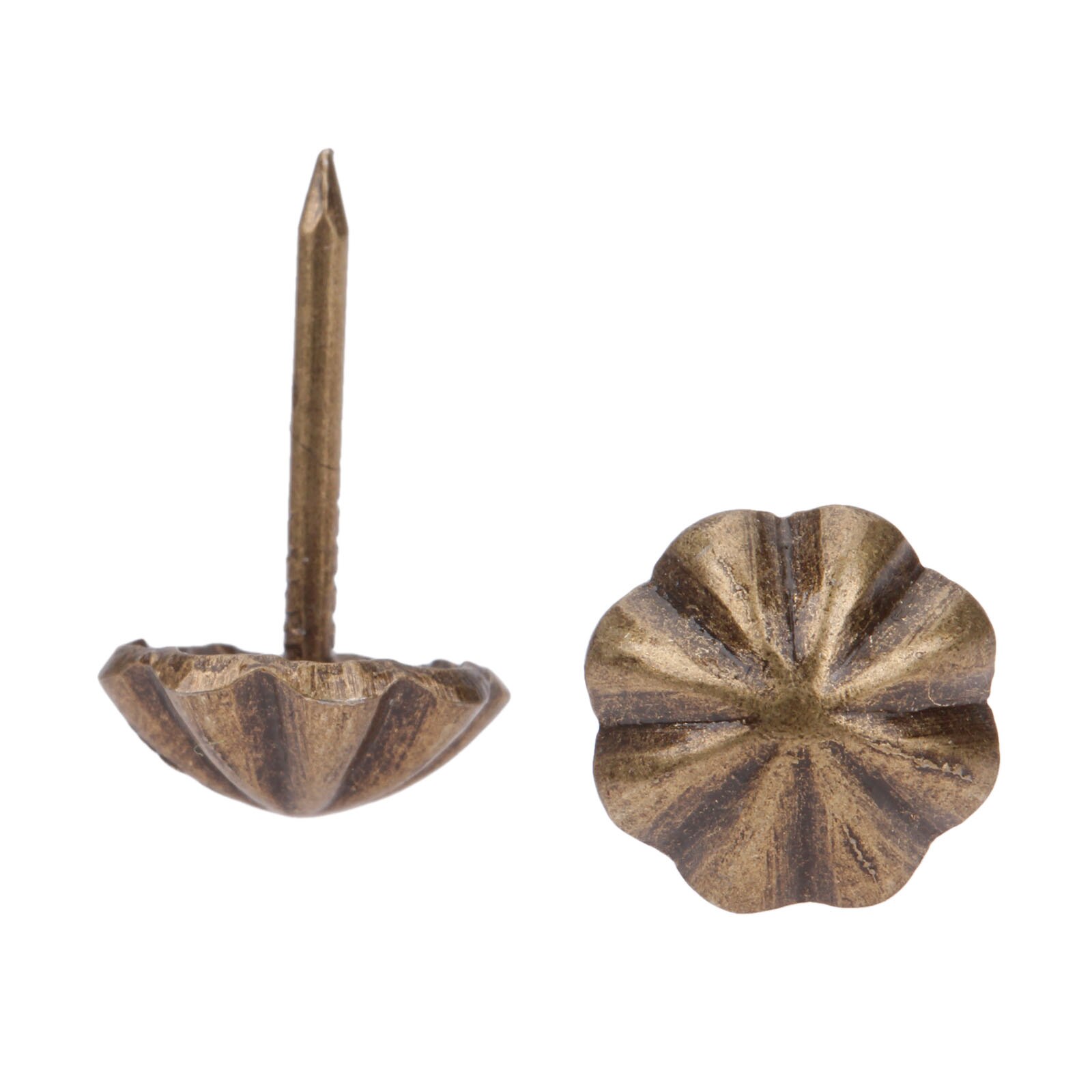 Clavos de tapicería de Bronce Antiguo, caja de de joyería de hierro, tachuelas de tapicería decorativa, Perno para muebles, 11*17mm, 100 Uds.