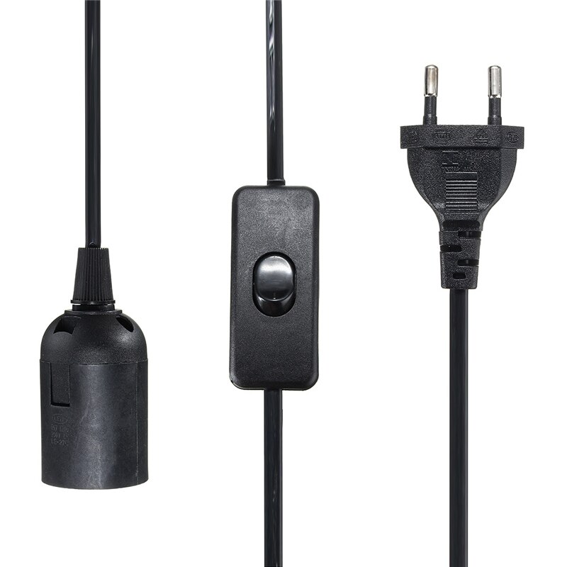 US/EU/UK/AU Plug Lamp Base E27 Socket Lamp Base Holder 2M Cable For Reptile Ceramic Infrared Heat Emitter Bulb Light Lamp