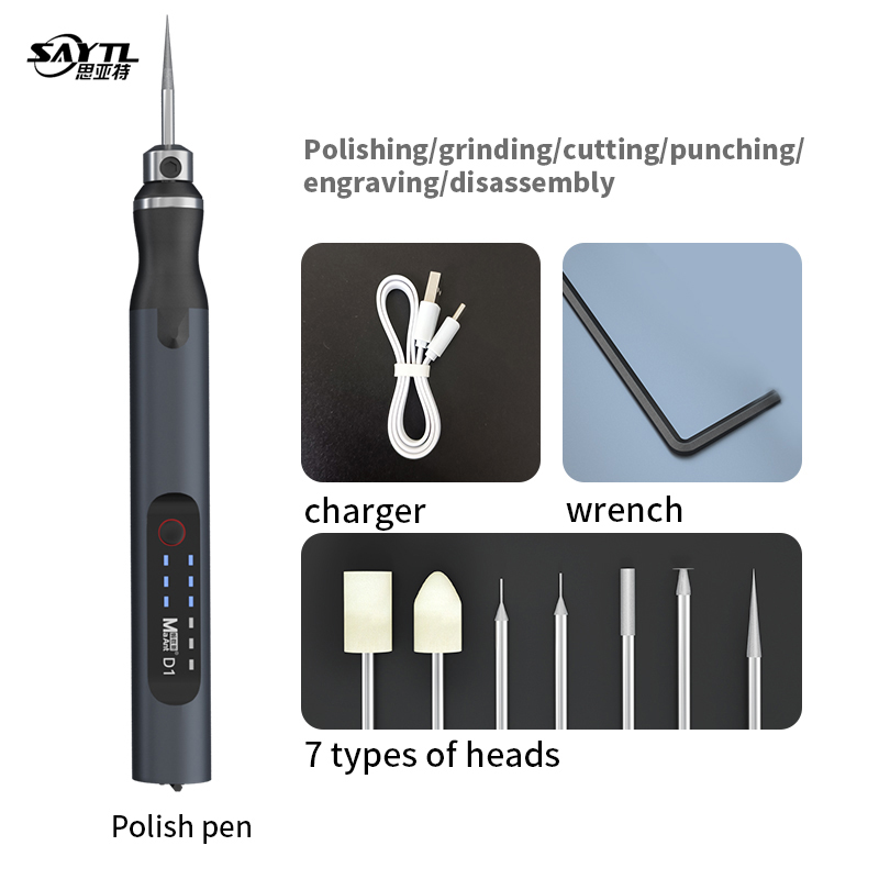 Maant D1 Smart Elektrische Slijpen Mini Handheld Grinder Graveren Pen Tool Set Diy Carving Slijpen Polijsten Oplaadbare
