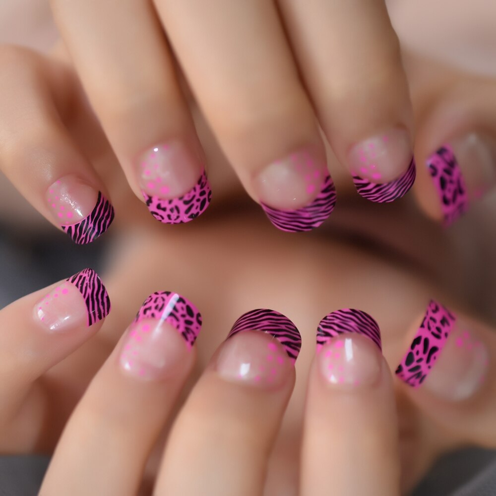 Skimmer stjärna franska naglar silver leende linje färgglada stjärnor nail art tips flicka lösnaglar liten storlek student: L5561