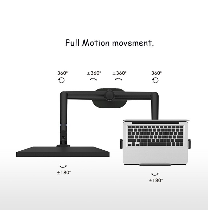 Aluminum Height Adjustable Desktop Dual Arm 17-32 inch Monitor Holder+12-17 inch Laptop Holder Stand OL-3L Full Motion Mount Arm