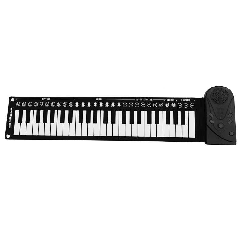 49 touches Piano Midi clavier souple Portable numérique retrousser Pianos noir pour enfant débutant enfants