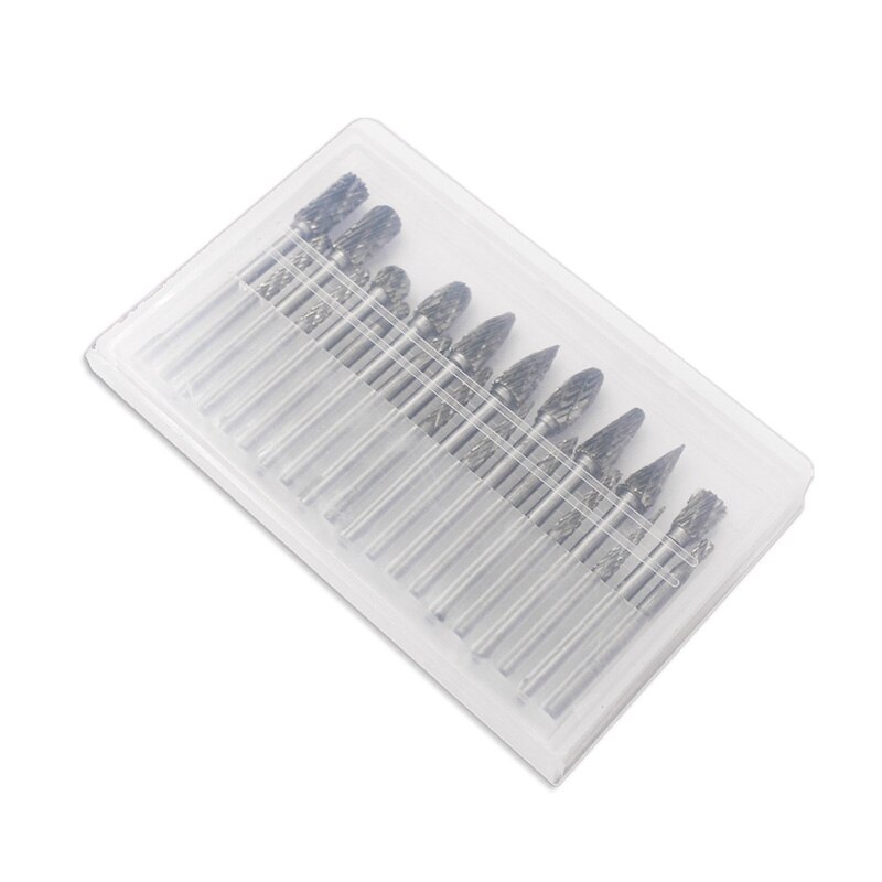 20PCS Tungsten Carbide Milling Cutter Rotary Burr Files Metal Rotary Drill Bit Electric Grinding Set For Metalworking