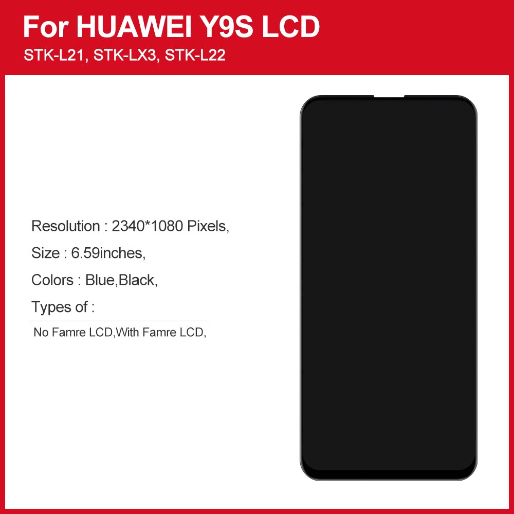 Originales 6.59 #39  y9s - #39 -display mit touchscreen-digitizer-einheit für huawei p smart pro-display