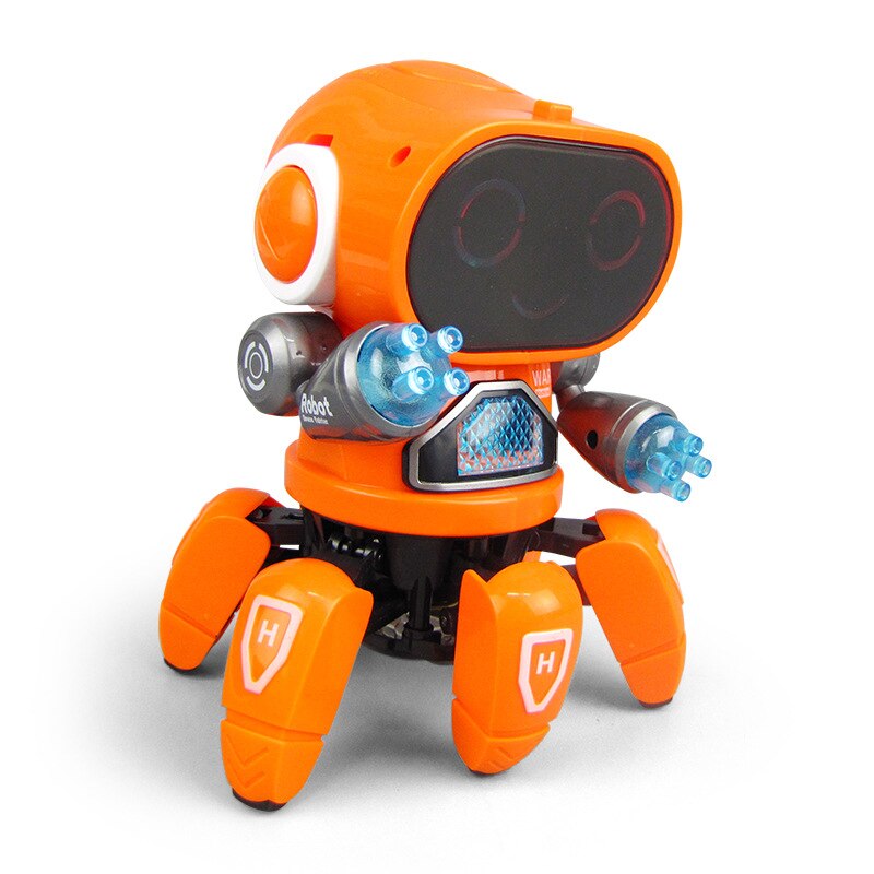 Robot électrique jouet léger danse Robot jouet Flash électrique Six griffes poisson Robot lumières musique pour enfants jouets éducatifs
