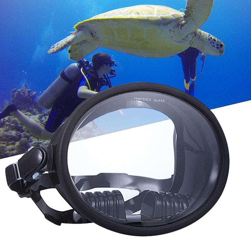 Durable acuáticos buceo snorkel panorámica vista amplia máscara de buceo sin marco de la máscara de vidrio templado gafas de bucear máscara