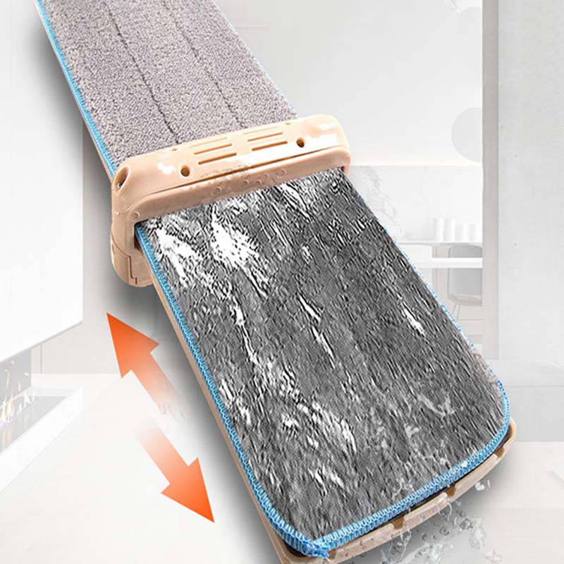 Fregona plana de alta venta, fregona giratoria de acero inoxidable para lavar a mano, fregona giratoria para casa, oficina, herramienta de limpieza, almohadilla de microfibra para suelo de cocina
