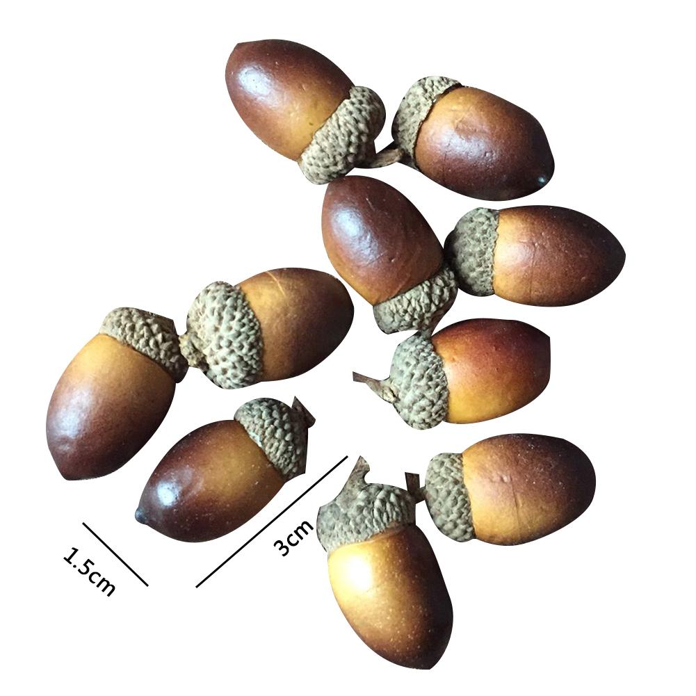 Kerst Decoratie Schuim Pine Cone 20pcs 3cm Mini Kunstmatige Fruit Eikels Bessen Bruiloft Kerstboom Decor Kerst Voelde