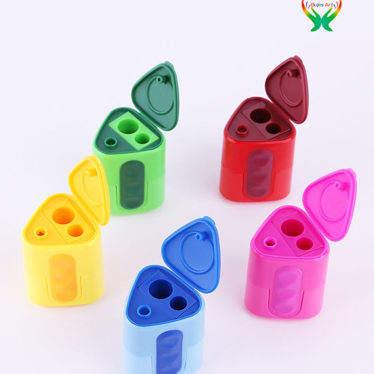 Lyra Double Hole Pencil Sharpener, Triangle Pencil Sharpener, Coarser Pen, Multifunctional Triangle Pencil Sharpener