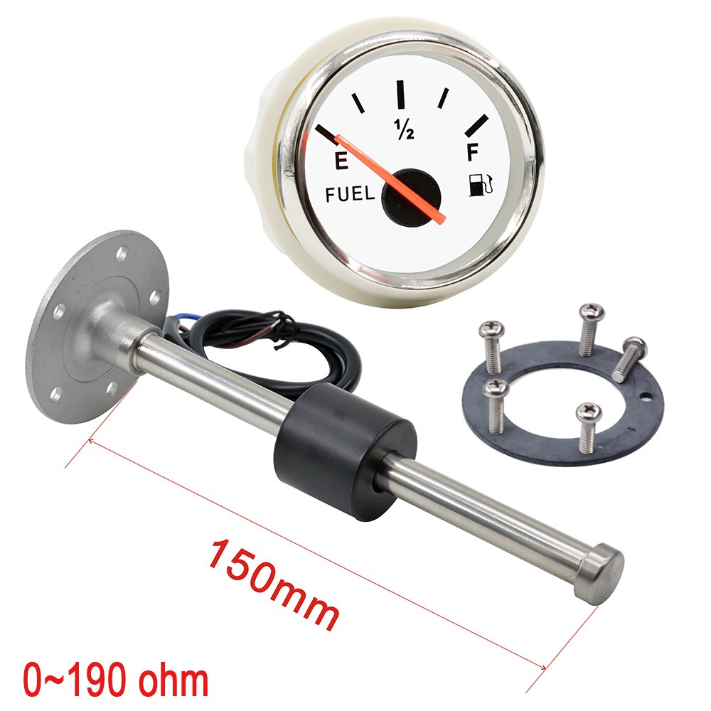 Jauge de niveau de carburant, 52MM, pour voiture, tracteur, bateau, eau, huile, capteur, indicateur de réservoir de liquide,: Sensor W150mm
