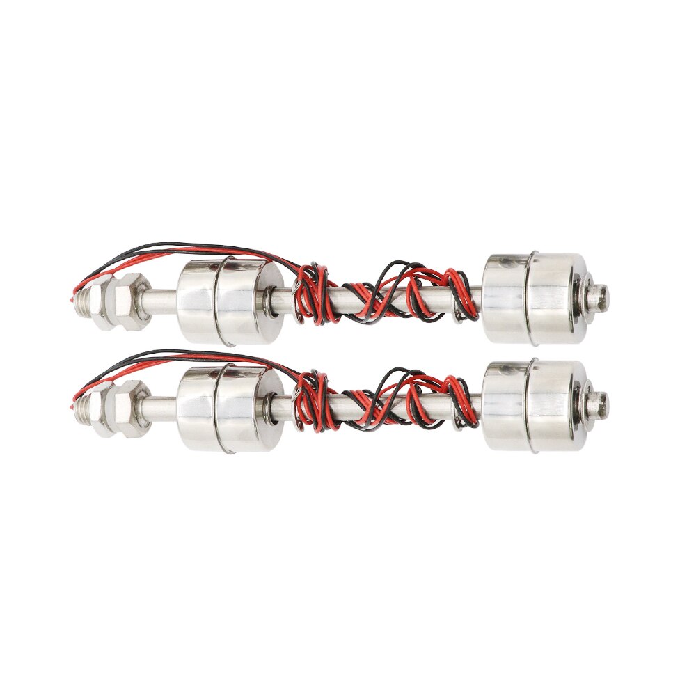 2PCS Liquid Level Sensor Stainless Steel Double Ball Float Switch Tank Pool