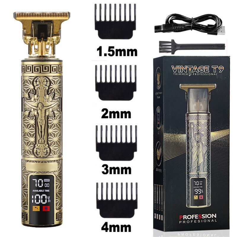 Elektrische Bald Head Tondeuse Trimmer Voor Mannen Oplaadbare Maaier Kapper Scheren Machine Vintage Kapsel Cutter Cordless: Jesus